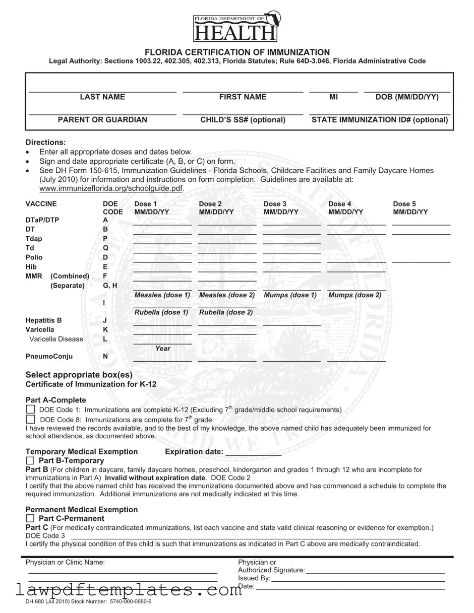Fillable 680 Template