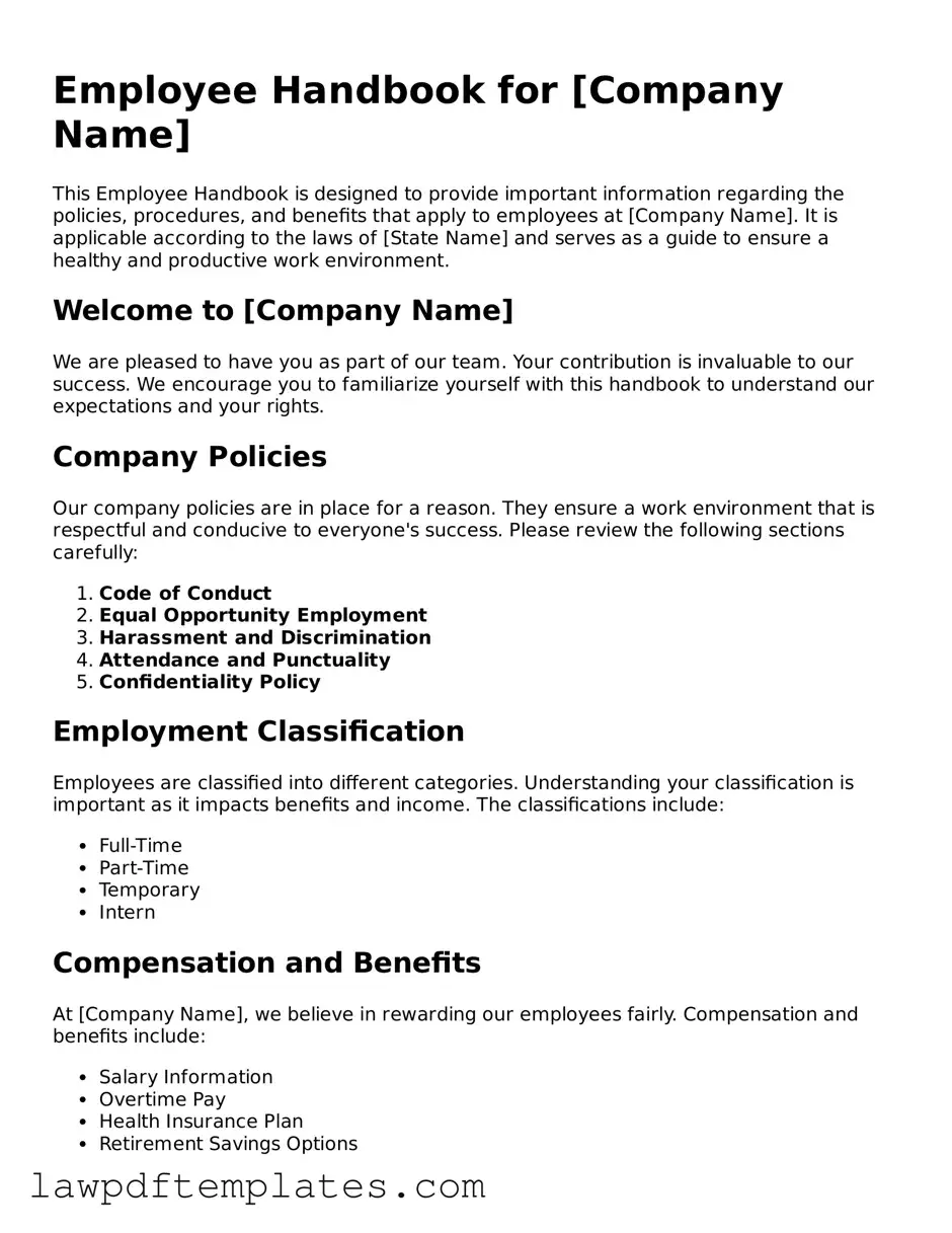 Attorney-Approved Employee Handbook Document