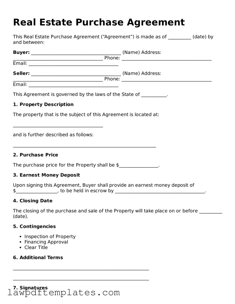 Attorney-Approved Real Estate Purchase Agreement Document