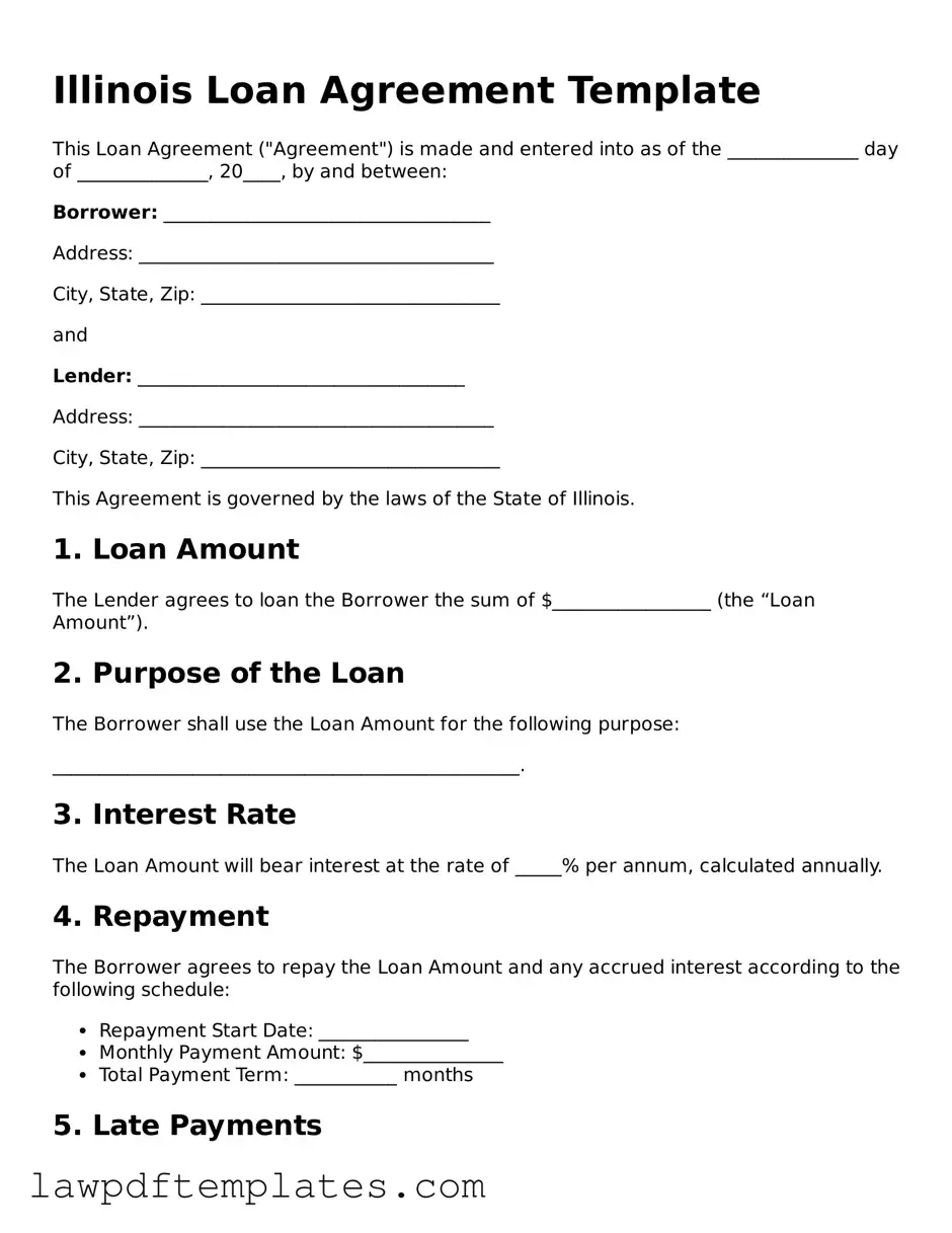 Free Loan Agreement Template for the State of Illinois