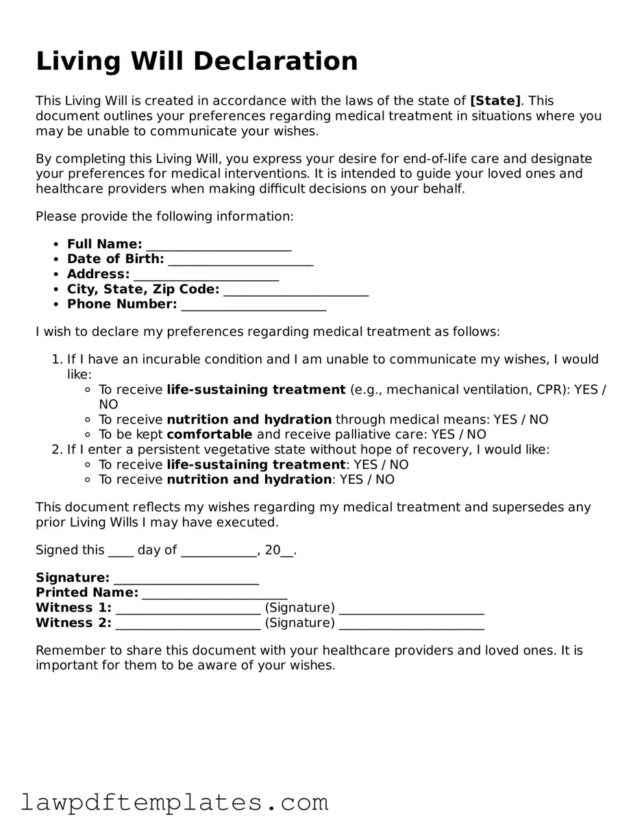 Attorney-Approved Living Will Document