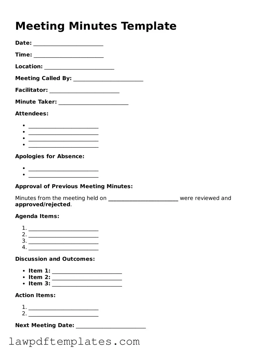 Attorney-Approved Meeting Minutes Document