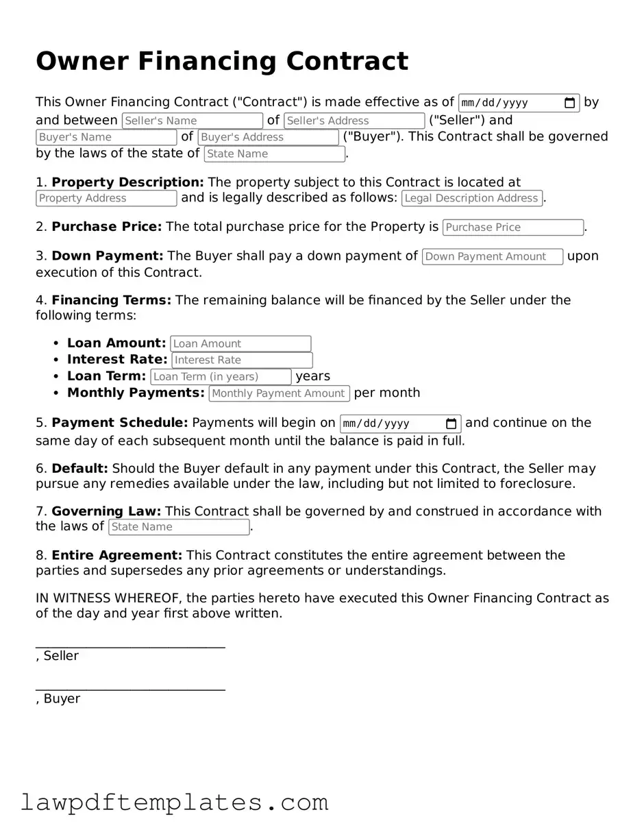 Attorney-Approved Owner Financing Contract Document