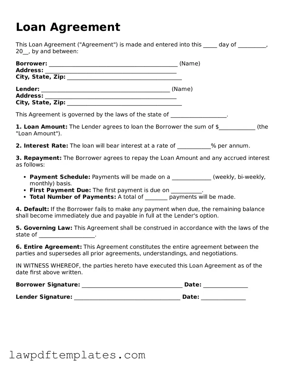 Attorney-Approved Loan Agreement Document