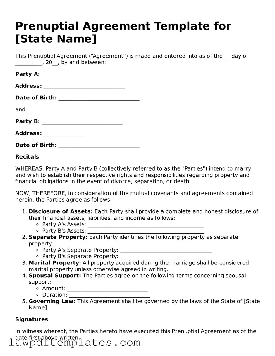 Attorney-Approved Prenuptial Agreement Document
