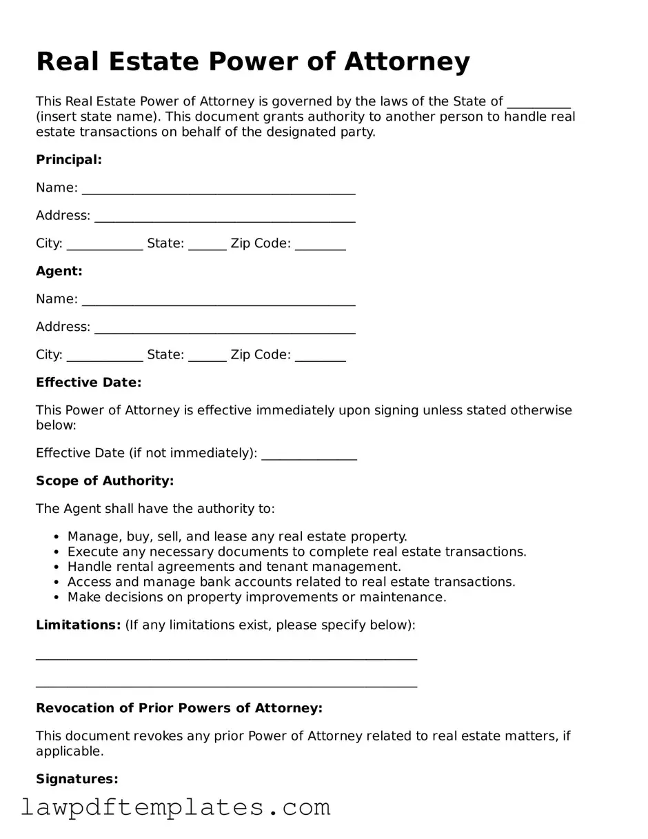 Attorney-Approved Real Estate Power of Attorney Document
