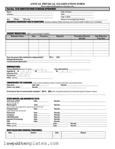 Fillable Annual Physical Examination Template