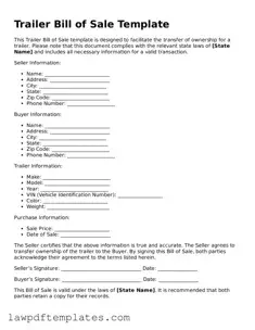 Attorney-Approved Trailer Bill of Sale Document