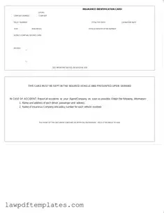 Fillable Auto Insurance Card Template