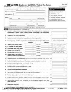Fillable IRS 941 Template