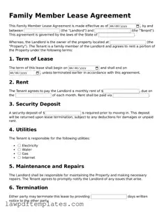 Attorney-Approved Family Member Lease Agreement Document