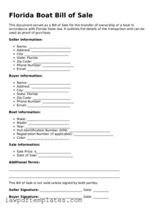 Free Boat Bill of Sale Template for the State of Florida