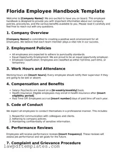 Free Employee Handbook Template for the State of Florida