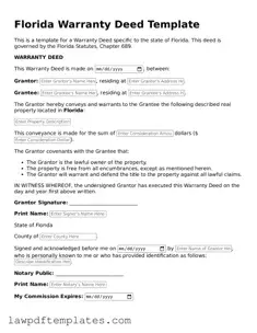 Free Deed Template for the State of Florida