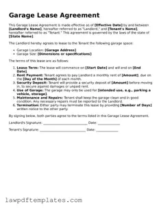 Attorney-Approved Garage Lease Agreement Document