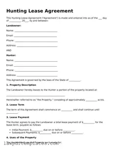Attorney-Approved Hunting Lease Agreement Document