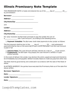 Free Promissory Note Template for the State of Illinois