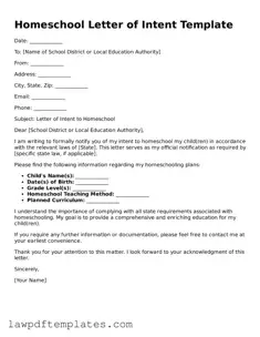 Attorney-Approved Homeschool Letter of Intent Document