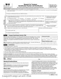 Fillable IRS W-9 Template