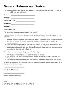 Attorney-Approved General Release and Waiver Document