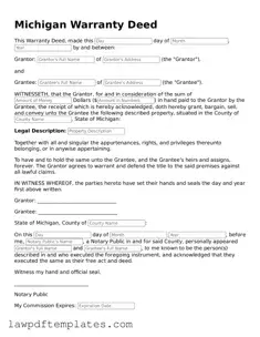 Free Deed Template for the State of Michigan