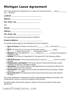 Free Lease Agreement Template for the State of Michigan