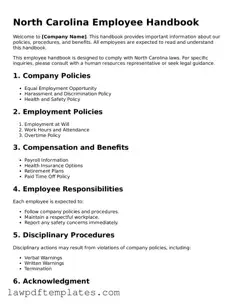 Free Employee Handbook Template for the State of North Carolina