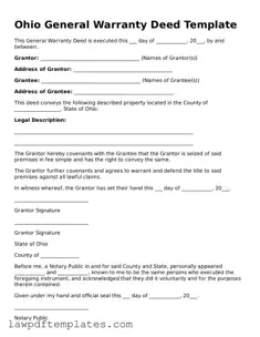 Free Deed Template for the State of Ohio