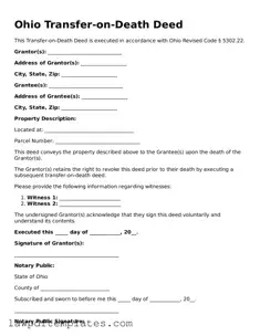 Free Transfer-on-Death Deed Template for the State of Ohio