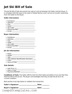 Attorney-Approved Jet Ski Bill of Sale Document