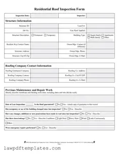 Fillable Roof Inspection Template