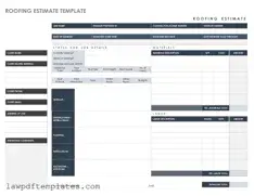 Fillable Roofing Estimate Template