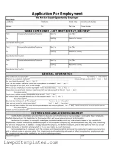 Fillable Spanish Application Employment Template