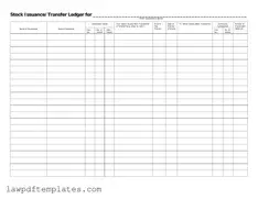 Fillable Stock Transfer Ledger Template