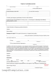 Fillable Temporary Custody Template