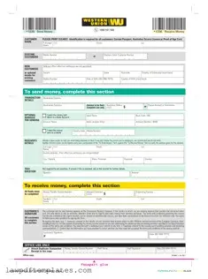 Fillable Western Union Template