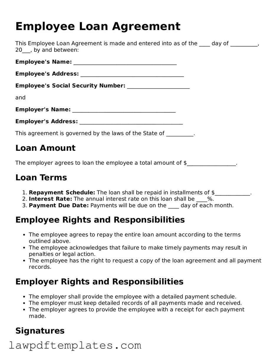 Attorney-Approved Employee Loan Agreement Document