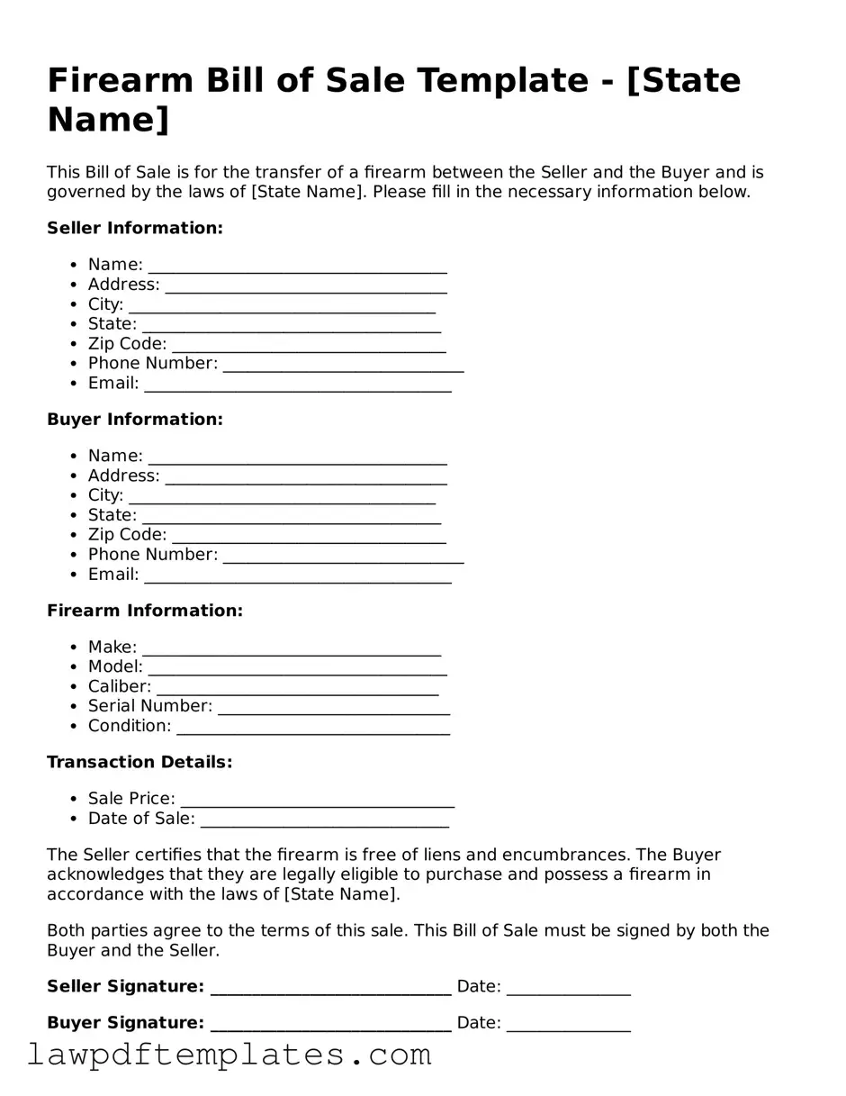 Attorney-Approved Firearm Bill of Sale Document