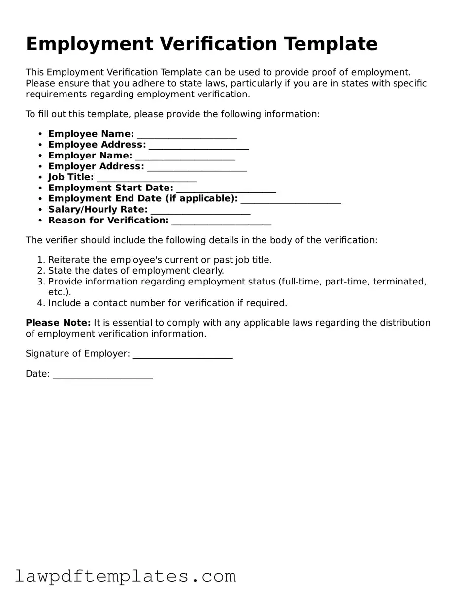 Attorney-Approved Employment Verification Document